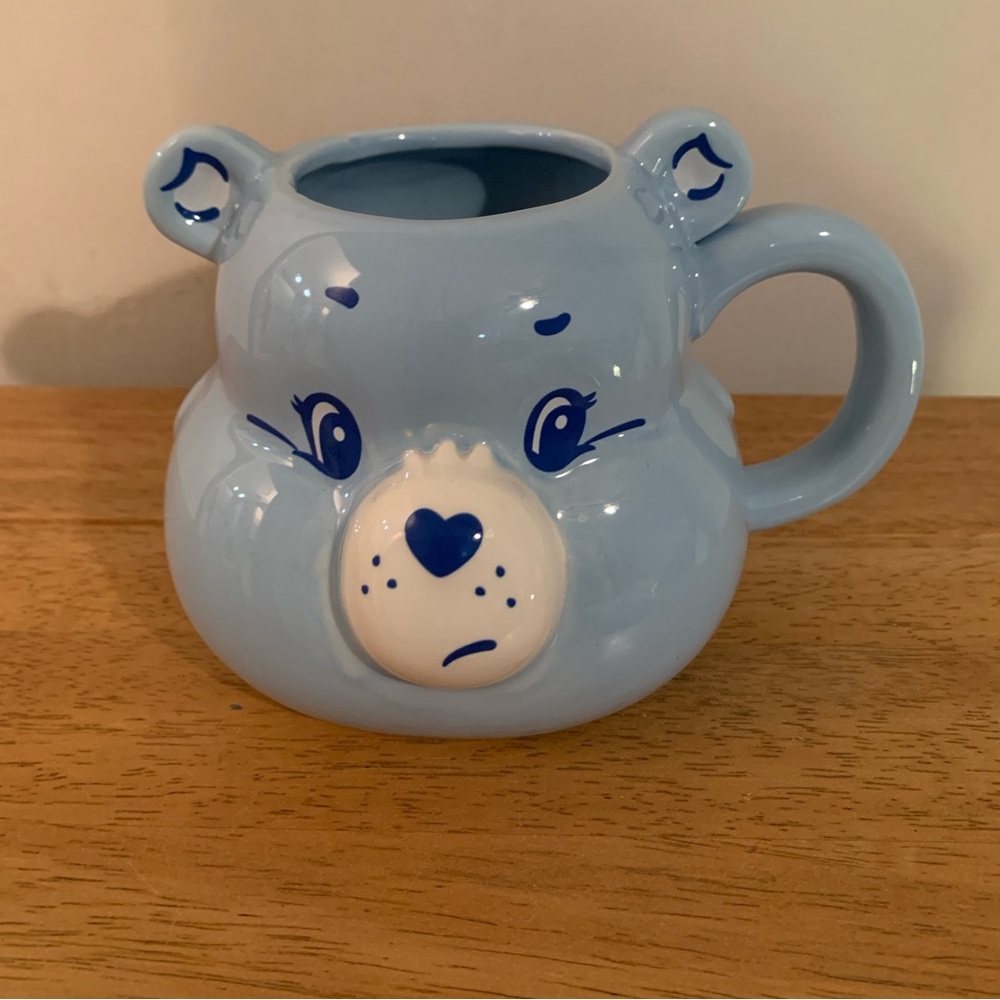 Care Bears Grumpy Bear Blue 3D Sculpted Ceramic Mug Size 20 oz New - Picture 2 of 8
